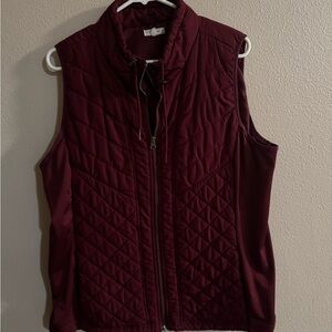 Maurices Burgundy Quilted Vest